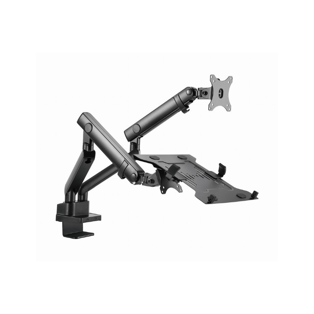 SUPPORT DE MONTAGE GEMBIRD REGLABLE AVEC PLATEAU PC PORTABLE (mouvement complet)