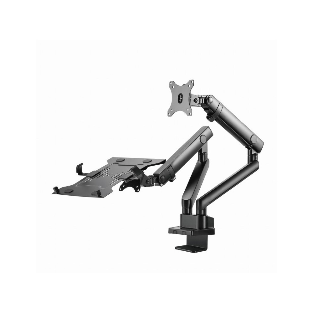SUPPORT DE MONTAGE GEMBIRD REGLABLE AVEC PLATEAU PC PORTABLE (mouvement complet)