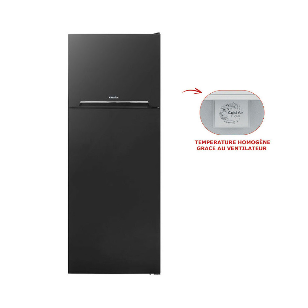 Réfrigérateur Double portes NEWSTAR 460DXA Defrost / 460 L / Inox Foncé + Livraison + Mise en Place Gratuites