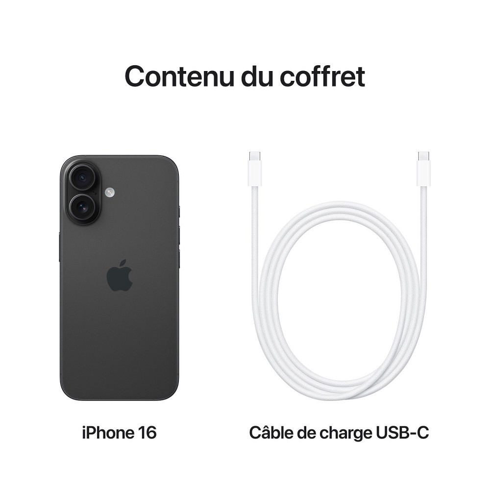 Apple iPhone 16 128 Go 5G / Noir