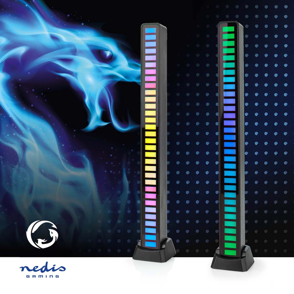 Lampe LED Gamer NEDIS GALDP110BK RVB