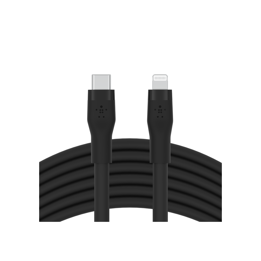 CÂBLE BOOST CHARGE TYPE-C Flex avec connecteur Lightning 3 M - NOIR