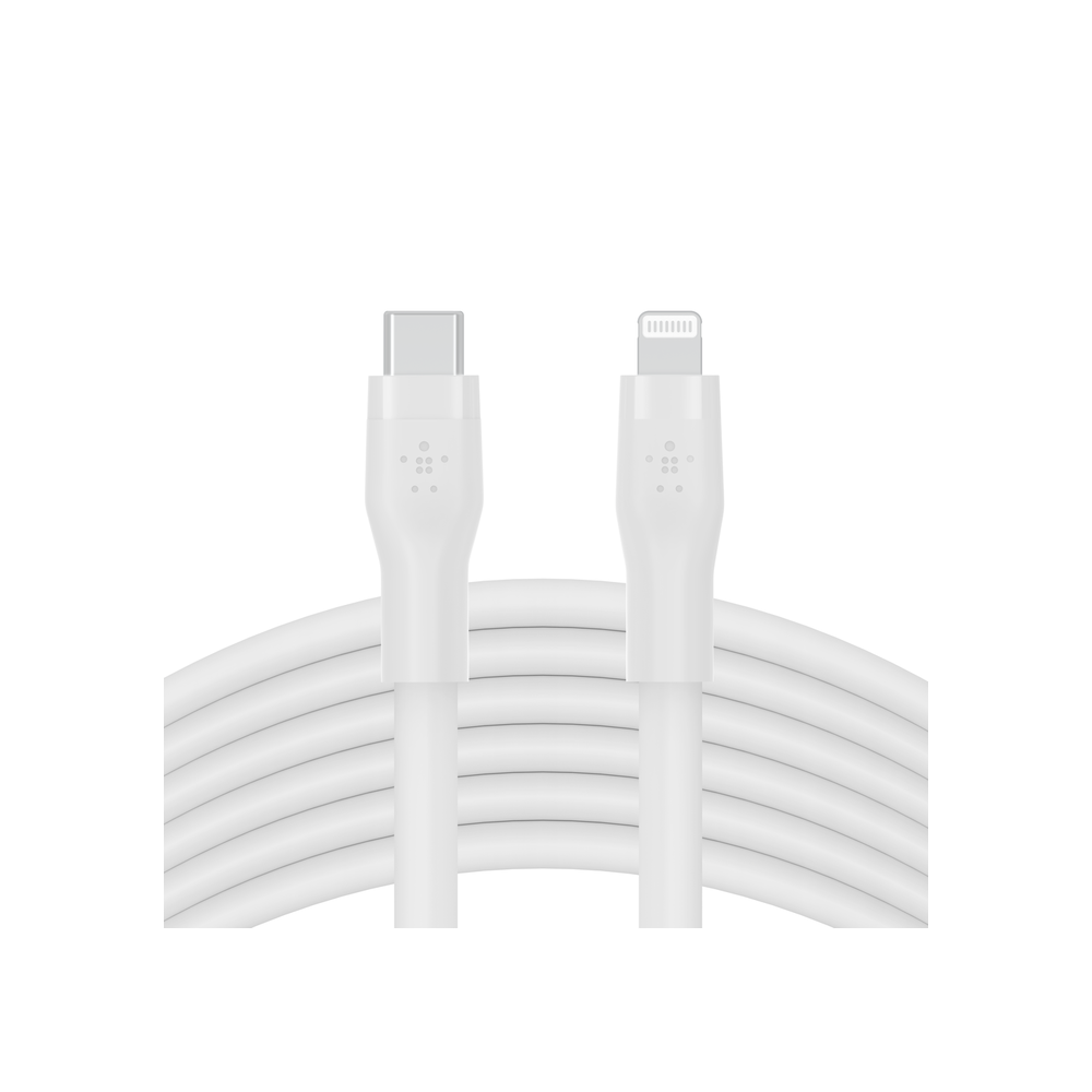 CÂBLE BOOST CHARGE TYPE-C Flex avec connecteur Lightning 3 M - BLANC
