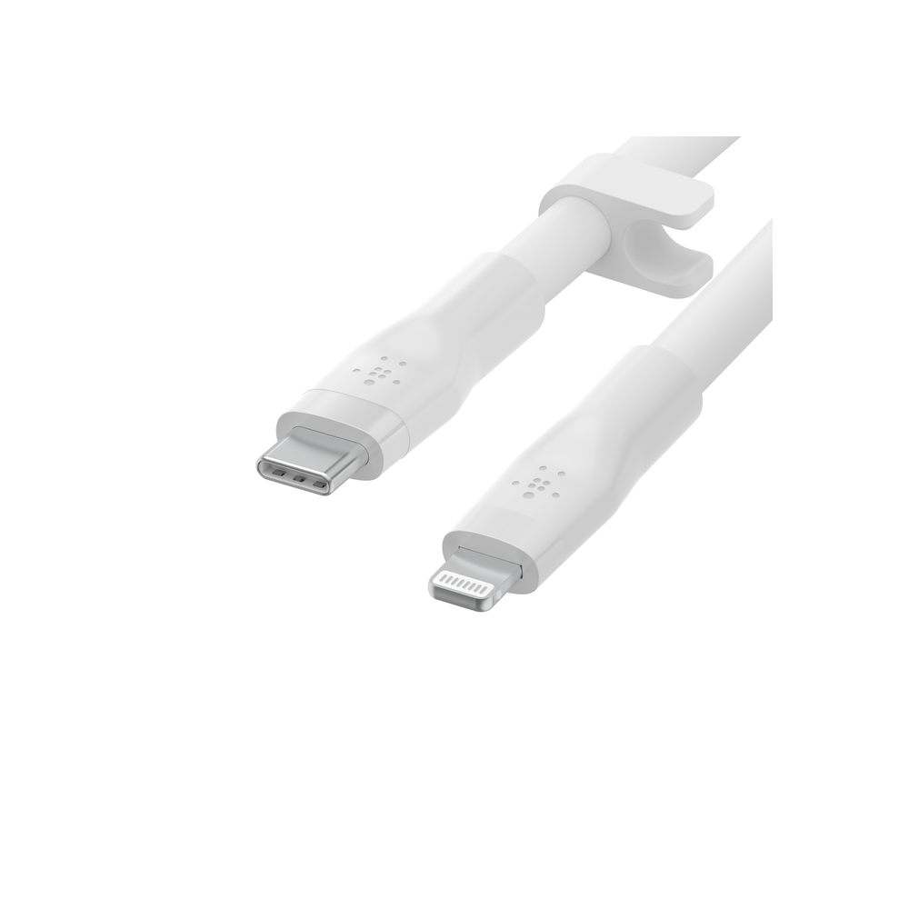 CÂBLE BOOST CHARGE TYPE-C Flex avec connecteur Lightning 3 M - BLANC