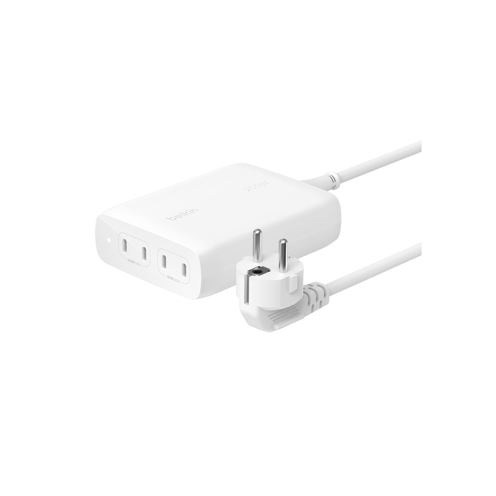 Chargeur BoostCharge Pro GaN 4 ports USB-C (200 W) BLANC