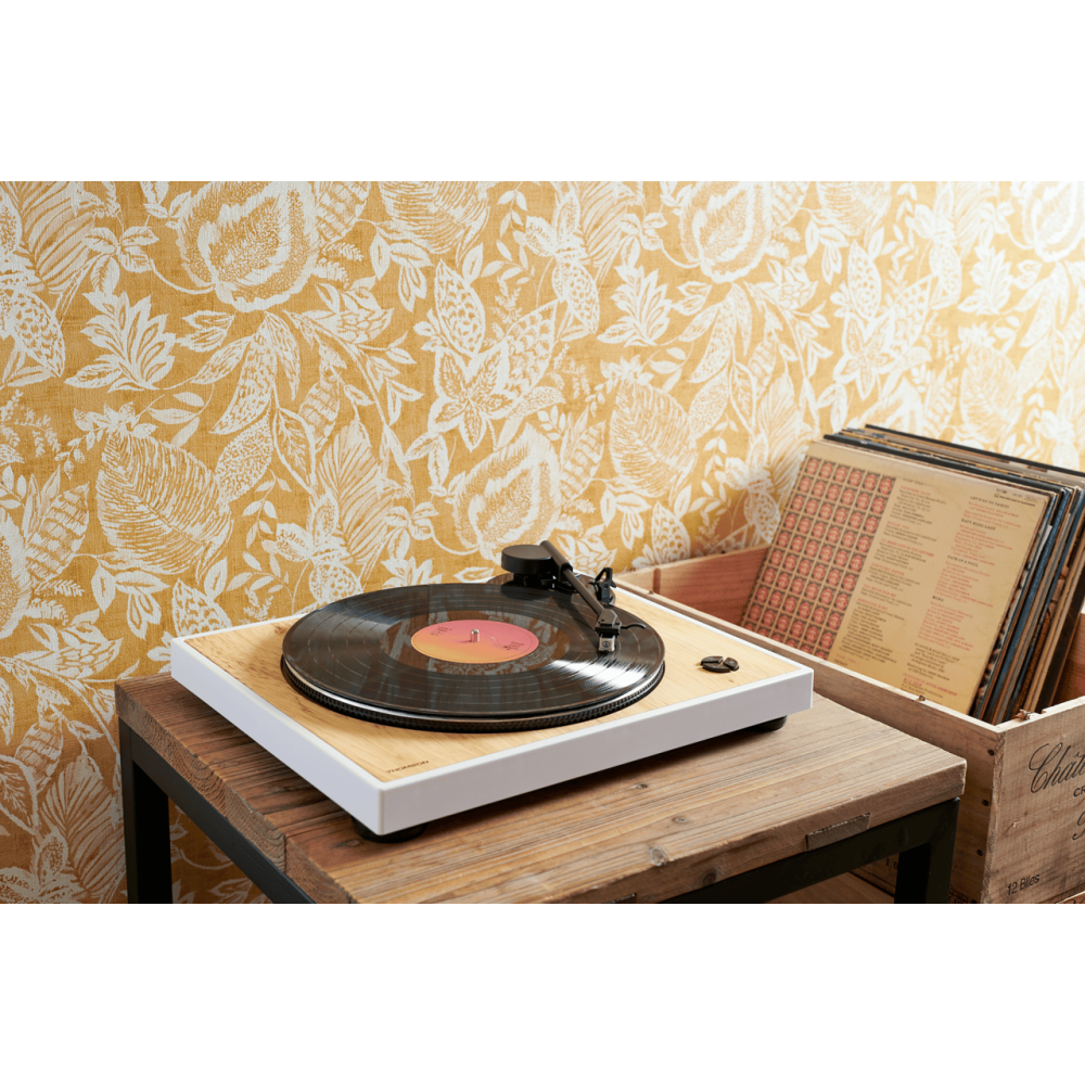 Platine Vinyle Design THOMSON TT301 - Blanc&Bois
