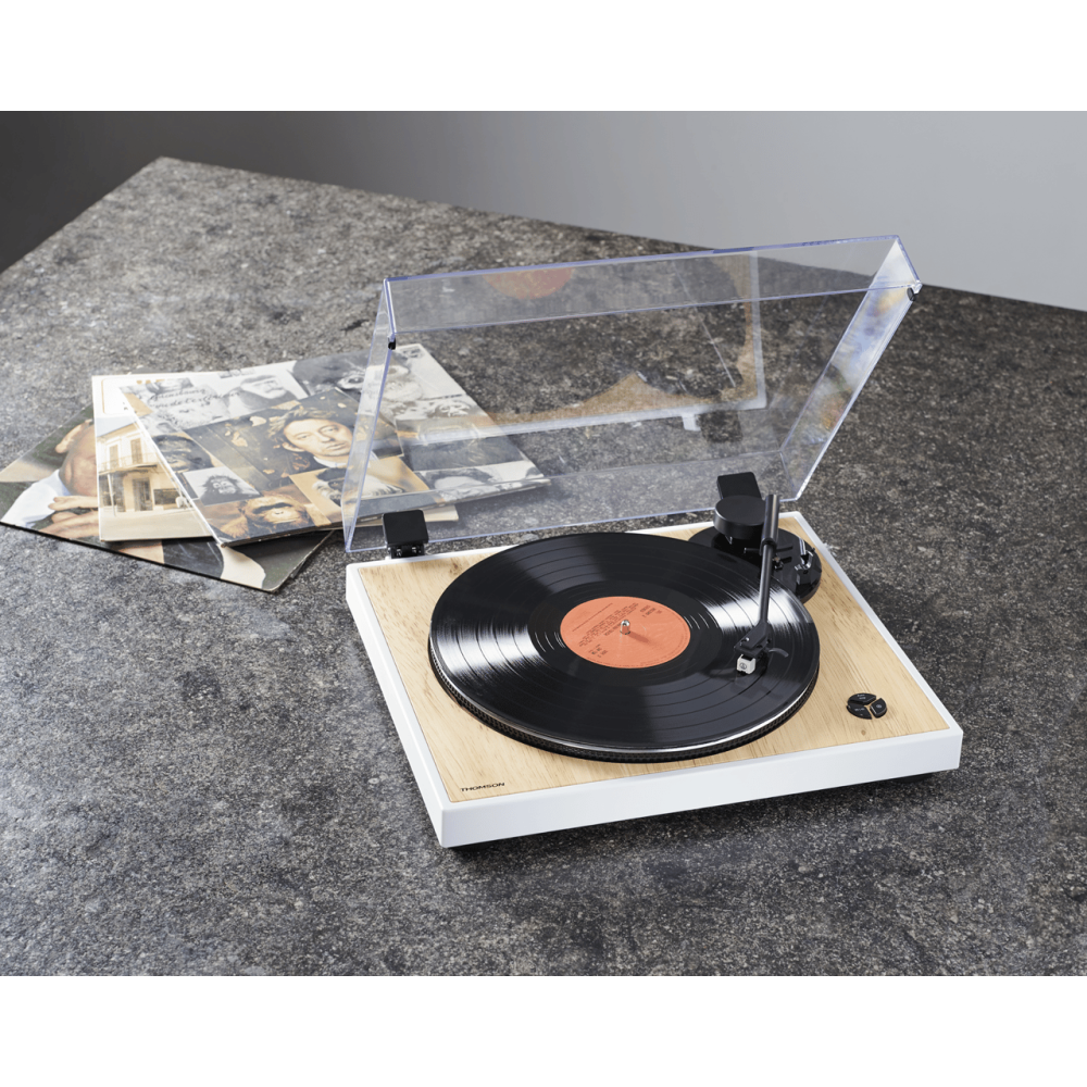 Platine Vinyle Design THOMSON TT301 - Blanc&Bois
