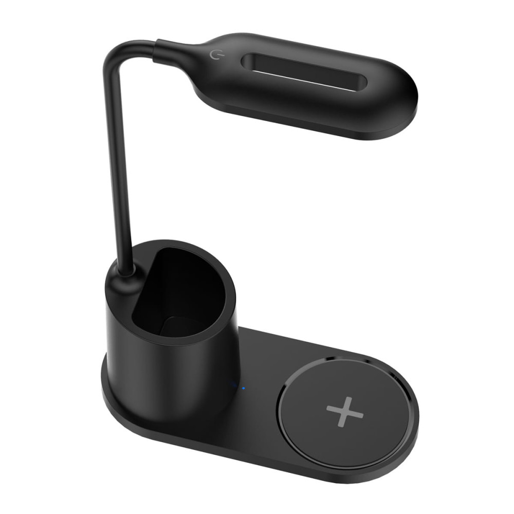 Lampe & Chargeur sans fil Platinet PDL1930 / 10W / Noir