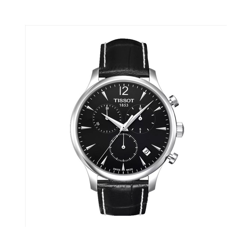 Montre Pour Homme Tissot TRADITION CHR CUIR NOIR CAD NOIR