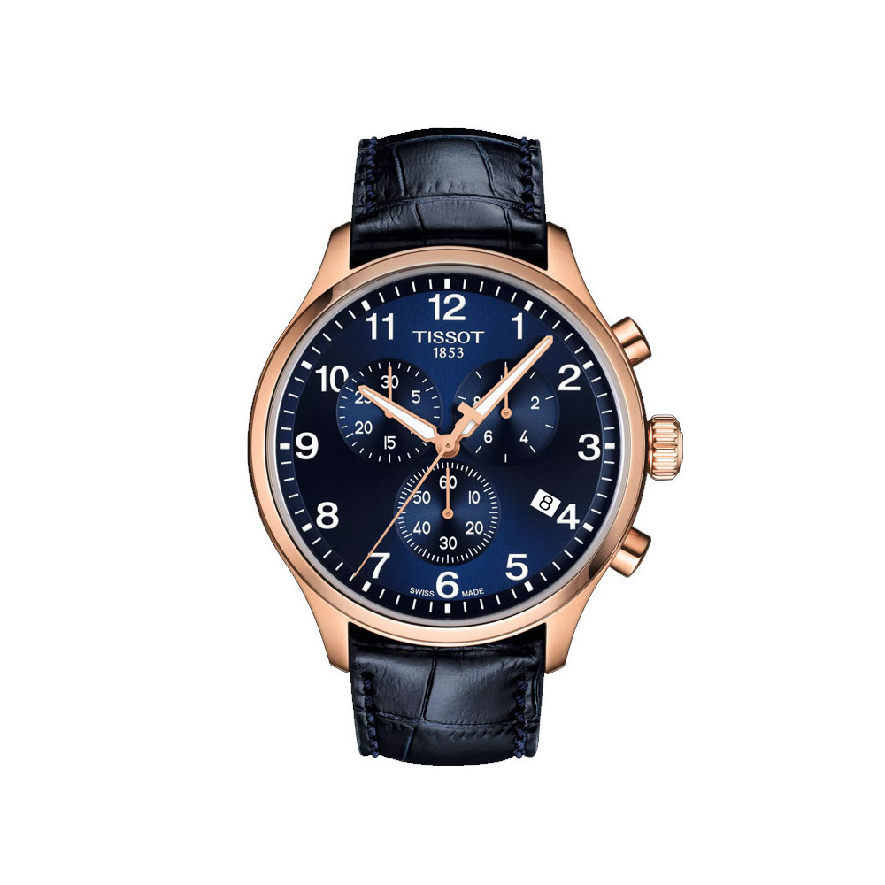 Montre Pour Homme Tissot Chrono XL Classic (45mm) Deep Blue Dial / Blue