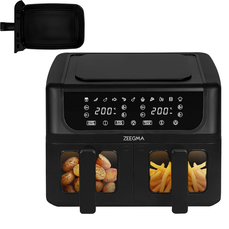AIR FRYER  DOUBLE GRANDE DOUBLE SANS HUILE 9L 1700W TIROIRS SANS GRAISSE