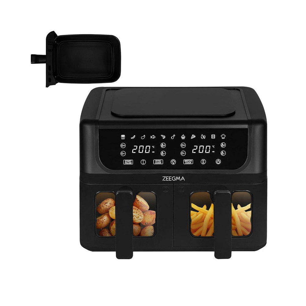AIR FRYER  DOUBLE GRANDE DOUBLE SANS HUILE 9L 1700W TIROIRS SANS GRAISSE