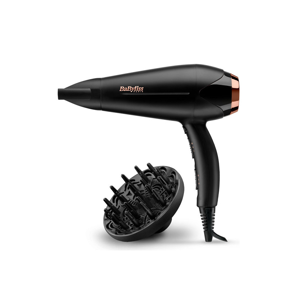 Sèche-cheveux Babyliss Turbo Shine D570E / 2200 W / Noir & Gold