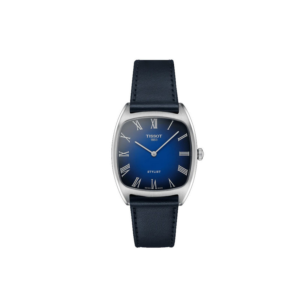 Montre Tissot STYLIST/LS/ACIER/CUIR BLEU/CAD BLEU T1599091604300