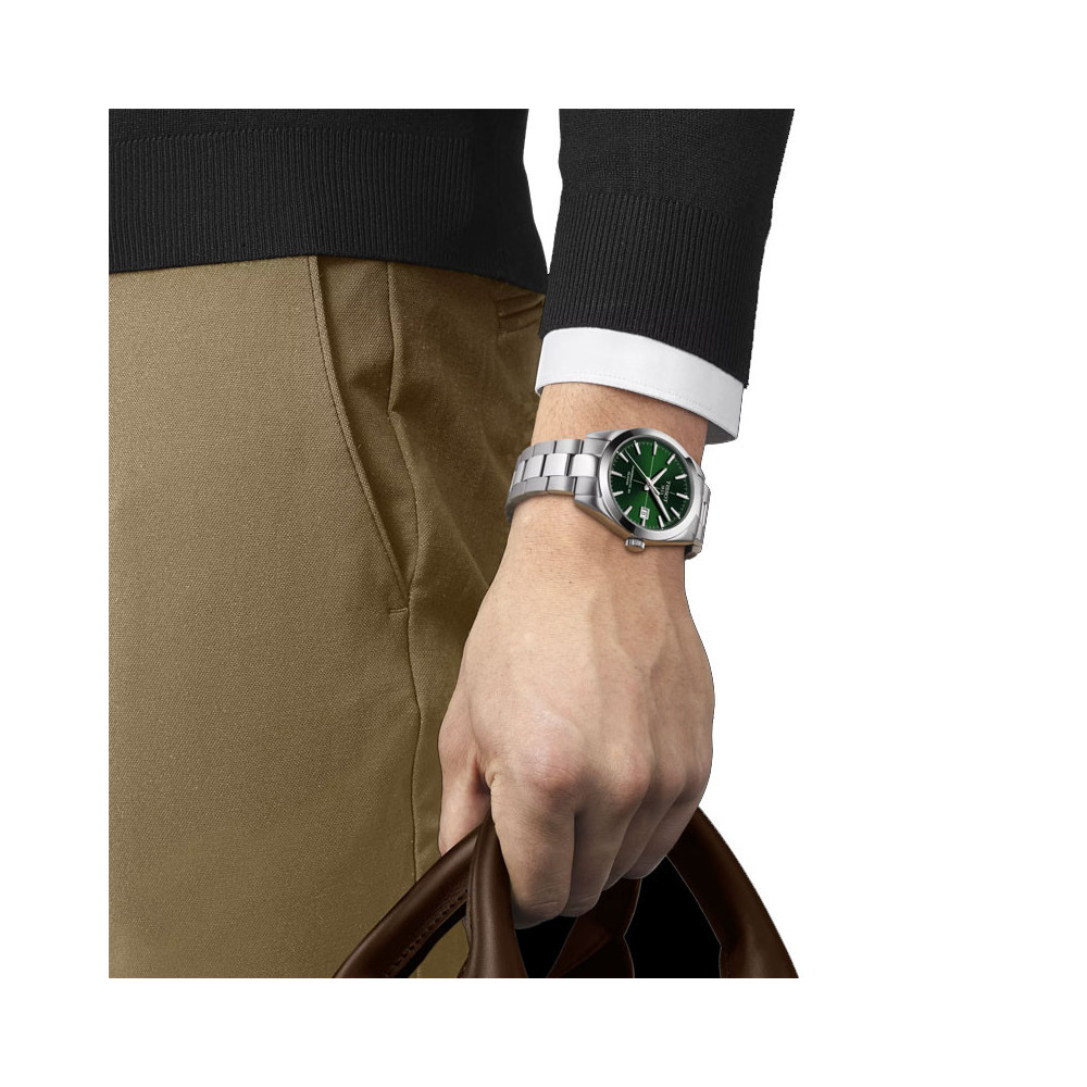 Montre Tissot GENTLEMAN G AUT ACIER FD VERT T1274071109101