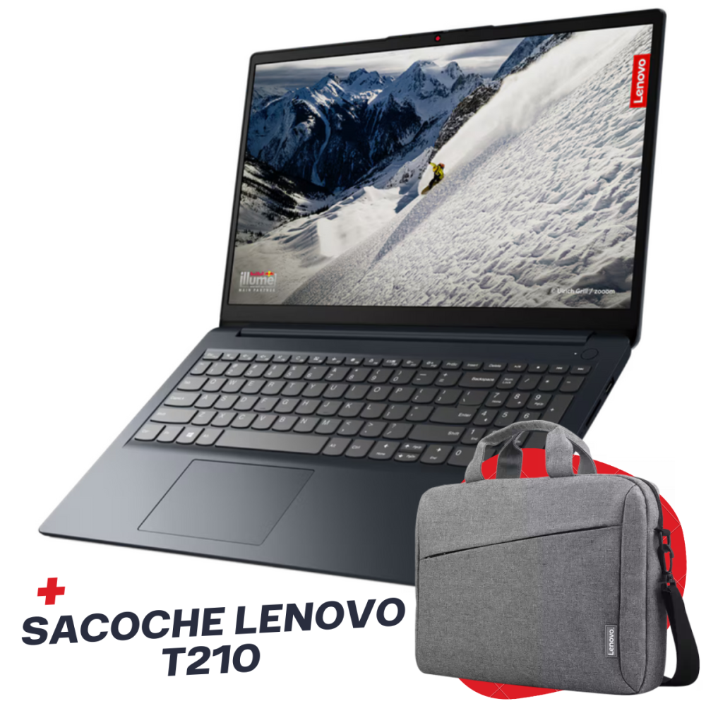 Pc Portable Lenovo IdeaPad 1 15ALC7 / Ryzen 7 5700U / 16 Go / 512 Go SSD / Bleu Avec Sacoche Lenovo T210 Offerte