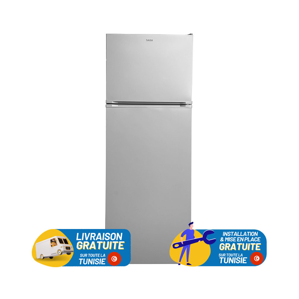 Réfrigérateur SABA No Frost Double Portes 451 Litres / Silver