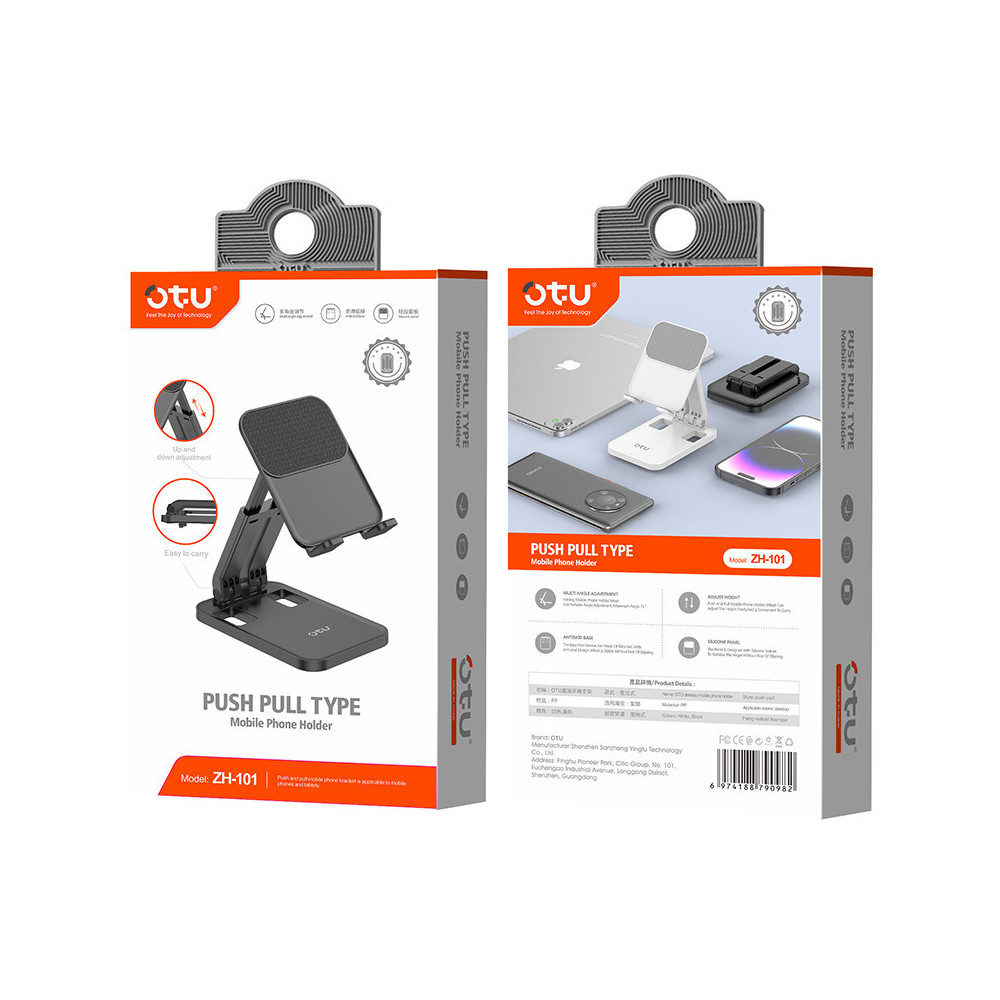 support telephone et tablette OTU pour bureau - Noir
