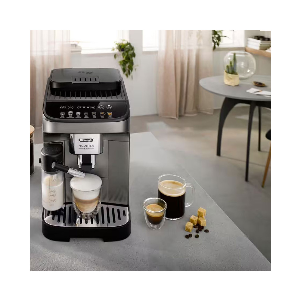 Machine à Café avec broyeur DELONGHI Titane Noir