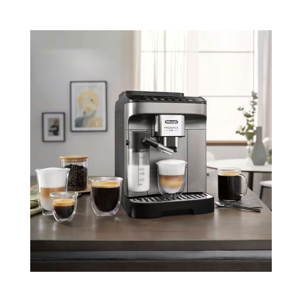 Machine à Café avec broyeur DELONGHI Titane Noir
