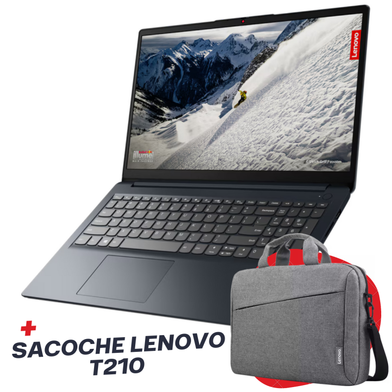 Pc Portable Lenovo IdeaPad 1 15ALC7 / Ryzen 7 5700U / 24 Go / 512 Go SSD / Windows 11 Pro / Bleu Avec Sacoche Lenovo T210 Offerte
