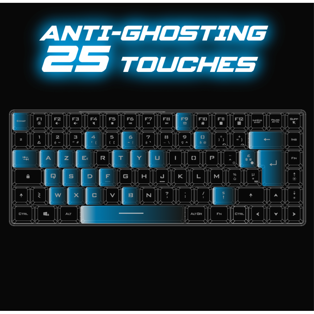 Clavier Gamer Sans Fil SPIRIT OF GAMER ELITE-K70 RGB - Noir