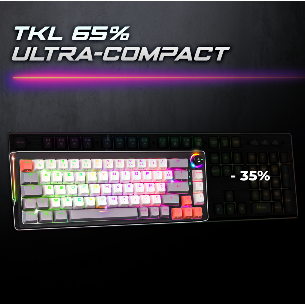 CLAVIER SANS FIL Spirit of Gamer BT SOG XPERT K600 MECA TKLRGB