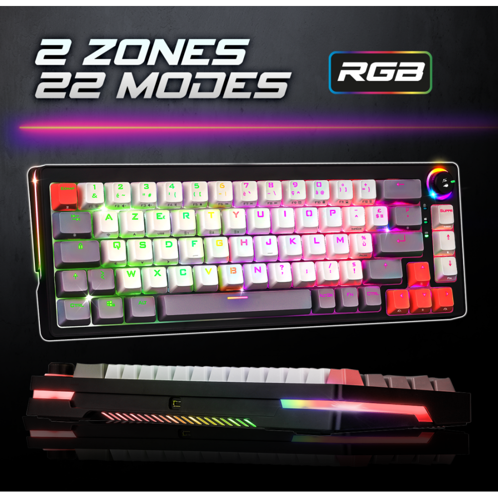 CLAVIER SANS FIL Spirit of Gamer BT SOG XPERT K600 MECA TKLRGB