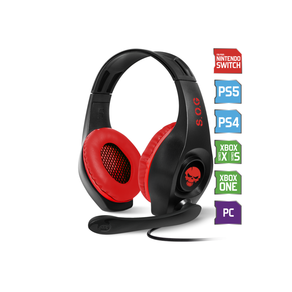 Micro Casque Gamer Filaire SPIRIT OF GAMER PRO NH5 - Noir&Rouge