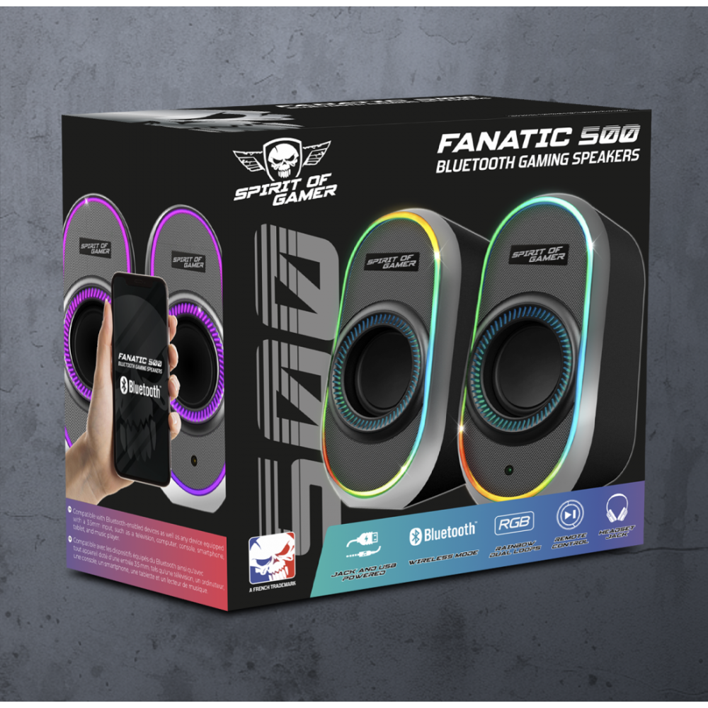 Haut-parleur Gamer Sans Fil SPIRIT OF GAMER Fanatic 500 RGB - Noir