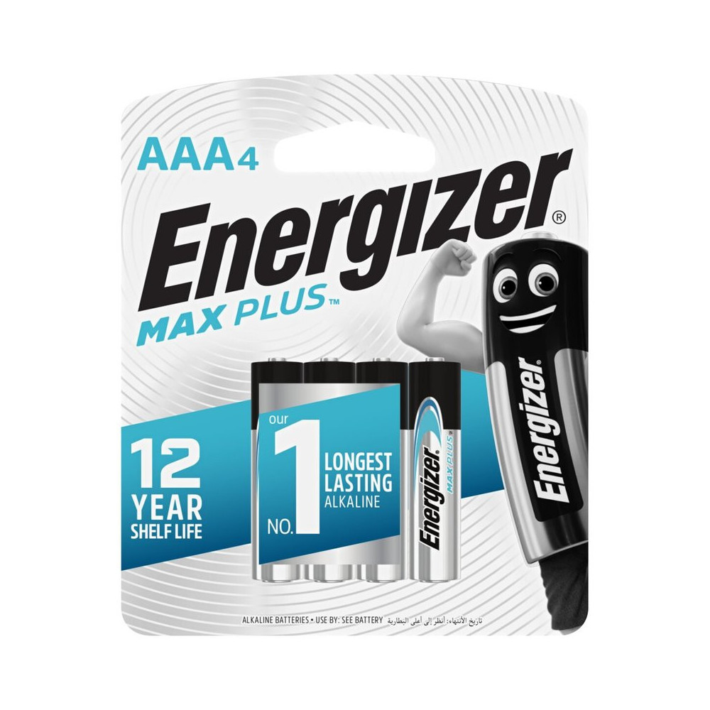 4x PILES ENERGIZER MAX PLUS AAA RP4-NA