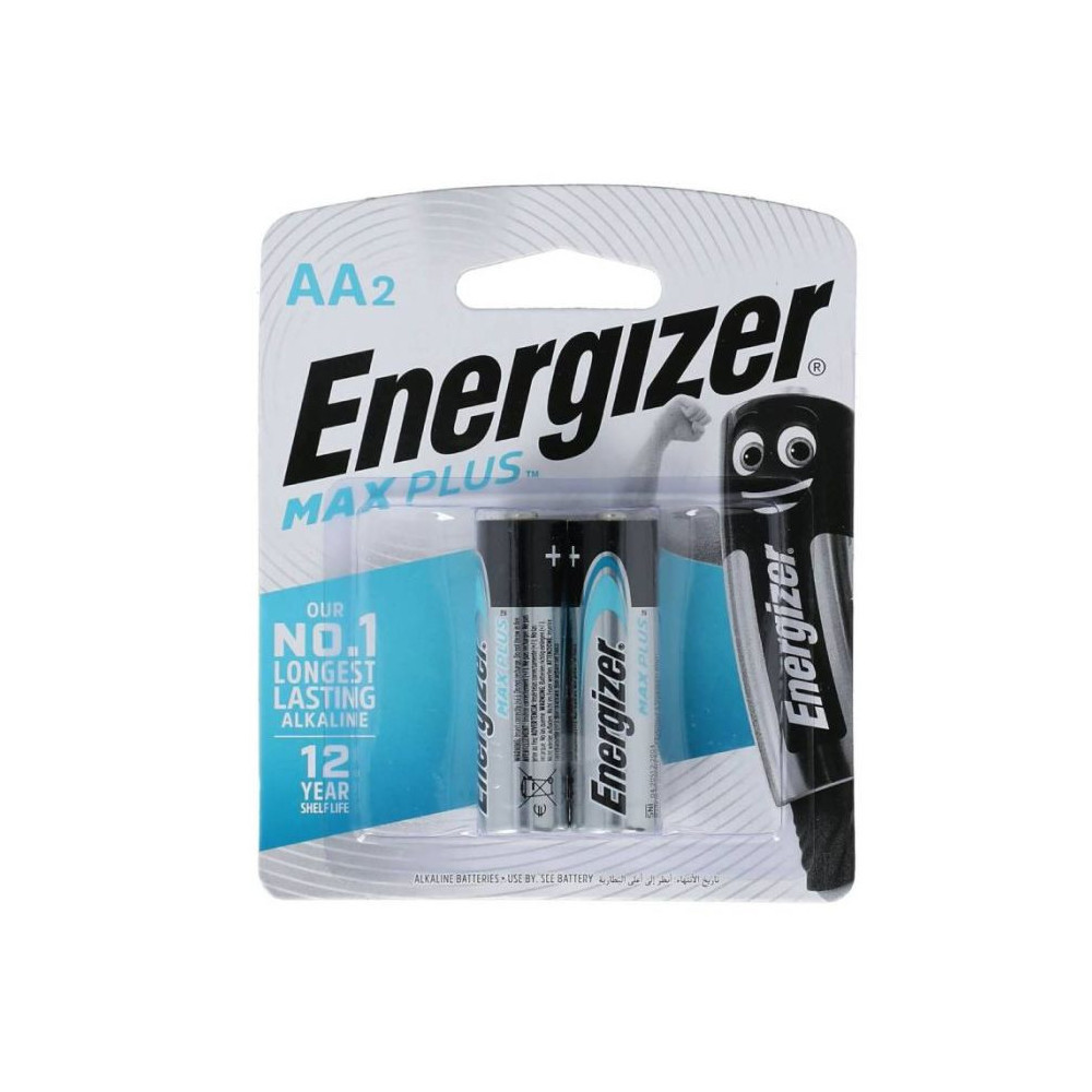 2x Piles ENERGIZER MAX PLUS AA RP2-NA