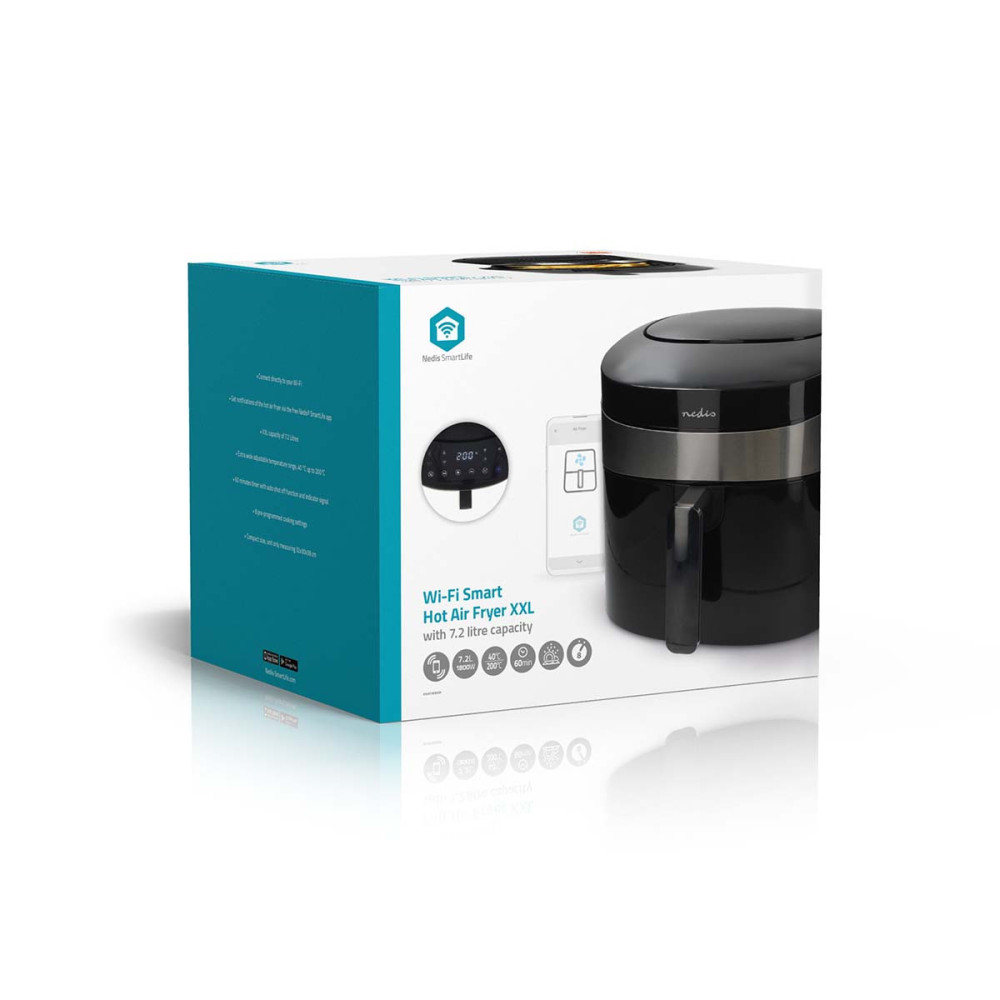 AirFryer SmartLife Nedis / 1800 W / 7.2 Litres / Wi-Fi / Noir