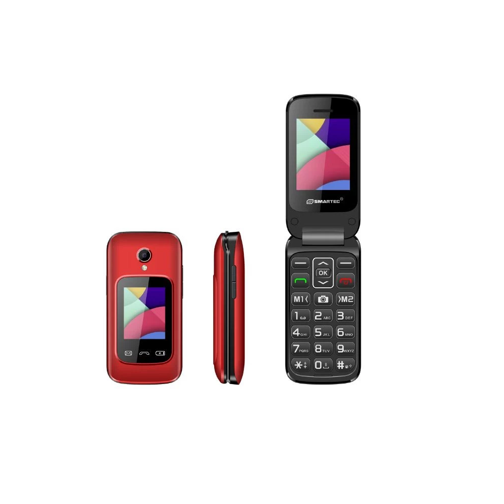 Téléphone Portable SMARTEC F1 FLIP - ROUGE