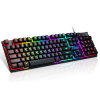 Clavier Gamer Filaire SEMI MECANIQUE T-WOLF T20 AZERTY RGB - Noir