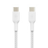 Câble Tressé BELKIN USB-C vers USB-C / 1m / Blanc