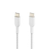 Câble Tressé BELKIN USB-C vers USB-C / 1m / Blanc