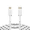 Câble Tressé BELKIN USB-C vers USB-C / 1m / Blanc