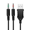 Micro Casque Gamer Filaire T-WOLF H130 RGB - Noir