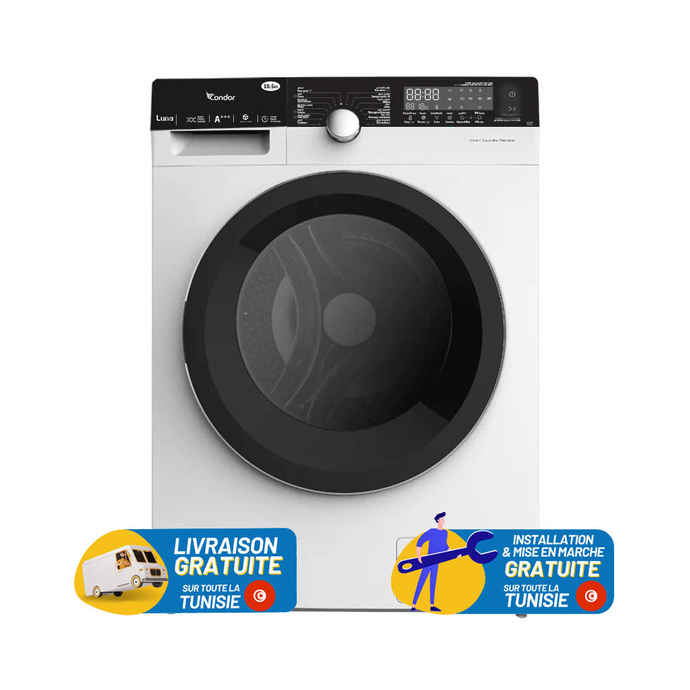 LAVE LINGE CONDOR 8KG / 1200/tr / BLANC / WAF-KU241L3W