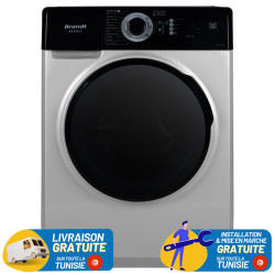 Lave Linge Frontal BRANDT 10.5kg / SILVER / BAM1052WBL