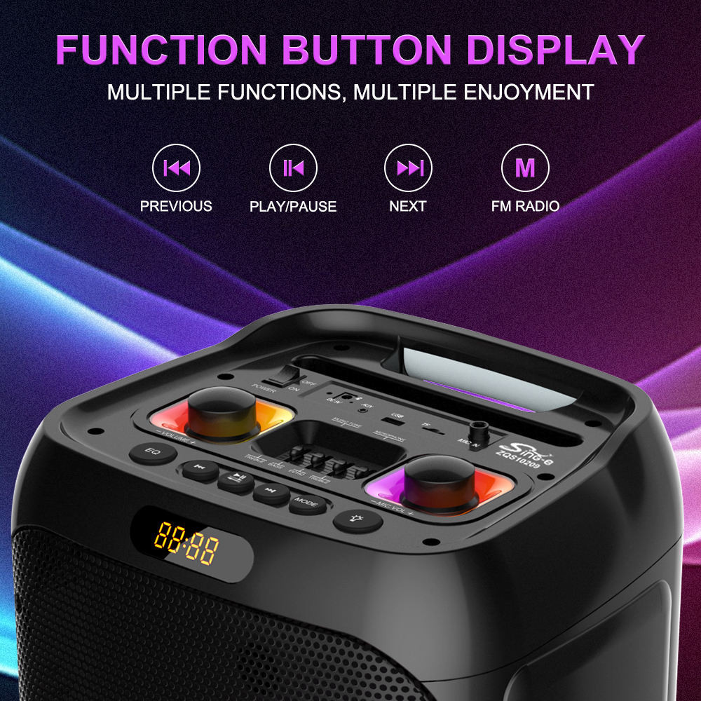 HAUT PARLEUR BT PARTY SUPER POWER 2*50W - NOIR