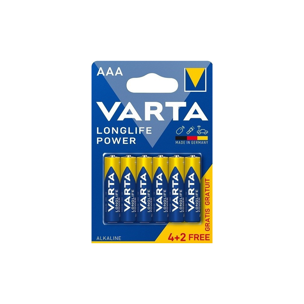 6 PILE VARTA LONGLIFE POWER LR03 BP6