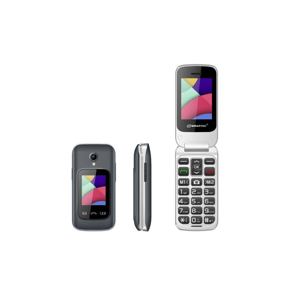 Téléphone Portable SMARTEC F1 FLIP -GRIS