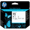 Têtes d'impression DesignJet HP 72 gris et noir photo
