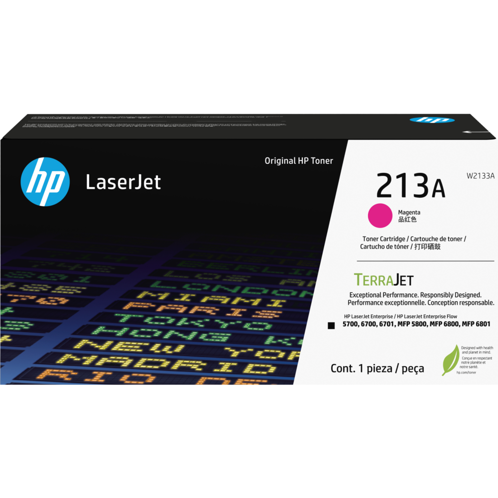 Cartouche de toner magenta d'origine HP 213A LaserJet (W2133A)
