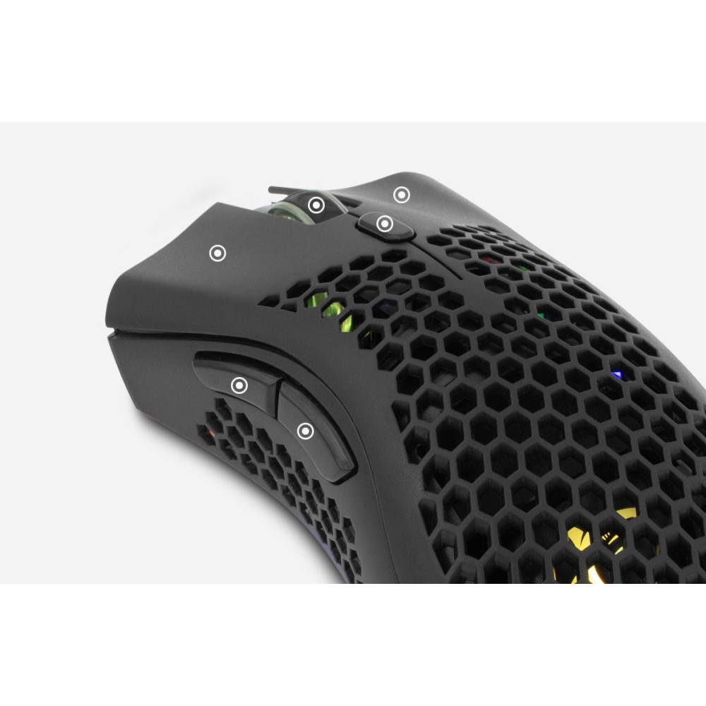 SOURIS White Shark WGM-5012 LIONEL Black / 10.000 dpi / Wireless