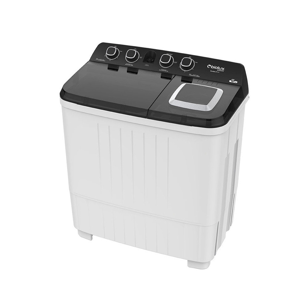 MACHINE À LAVER SEMI-AUTOMATIQUE 12KG BIOLUX DT121 BLANC