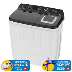MACHINE À LAVER SEMI-AUTOMATIQUE 12KG BIOLUX DT121 BLANC