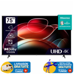 TV HISENSE 75" UHD 4K SMART TV / 75A6K